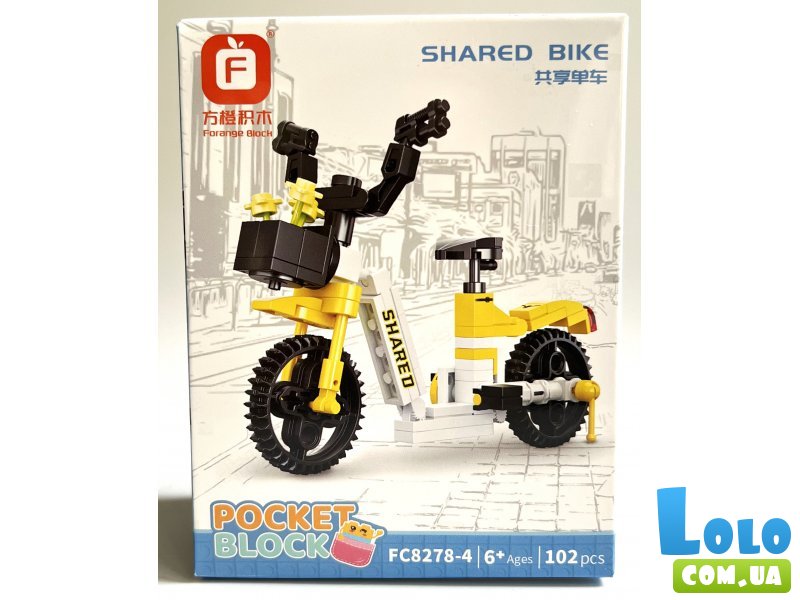 Конструктор Велосипед Shared bike (FC8278-4), 102 дет.