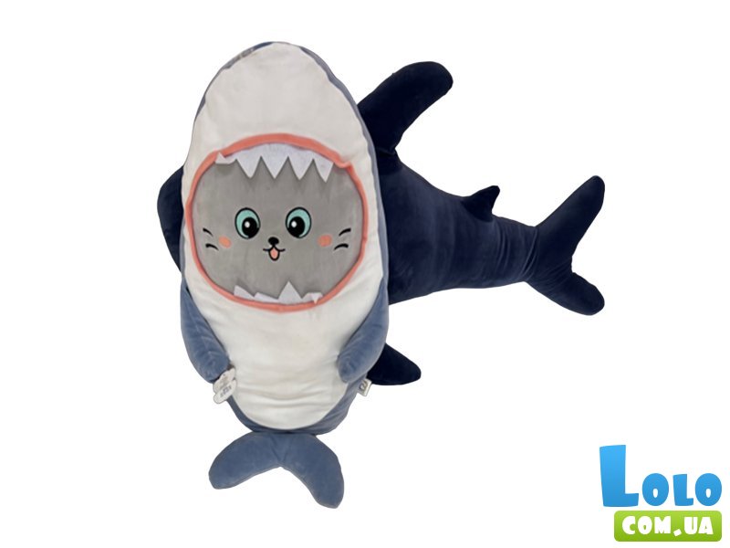 Мягкая игрушка Кот в акуле, 55 см