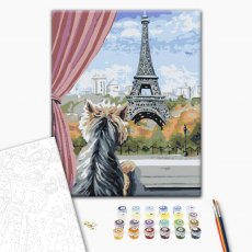 Картина по номерам Париж из окна, Brushme (40х50 см)