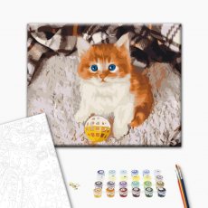 Картина по номерам Игривый котенок, Brushme (40х50 см)