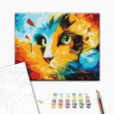 Картина по номерам Кот в ярких красках, Brushme (40х50 см)