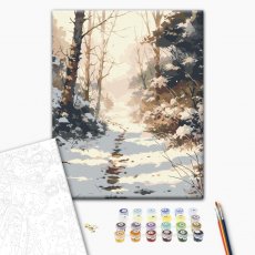 Картина по номерам Снежная дорожка, Brushme (40х50 см)