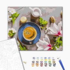 Картина по номерам Кофе и цветы, Brushme (40х50 см)