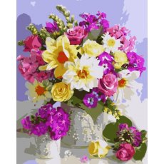 Картина по номерам Цветочное настроение, Лавка Чудес (40х50 см)