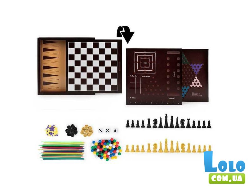 Набор из 10 классических игр (в деревянной коробке), Spin Master
