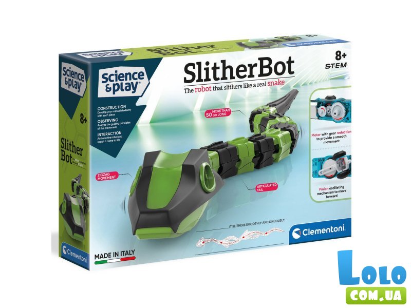 Конструктор-робот SlitherBot, Clementoni, 12 дет.