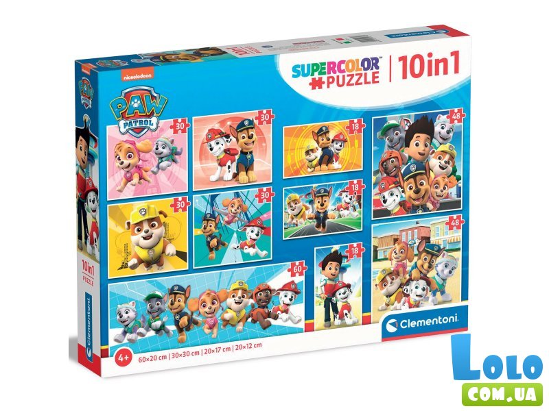 Пазл 10 в 1 Paw Patrol, Clementoni, 330 эл.