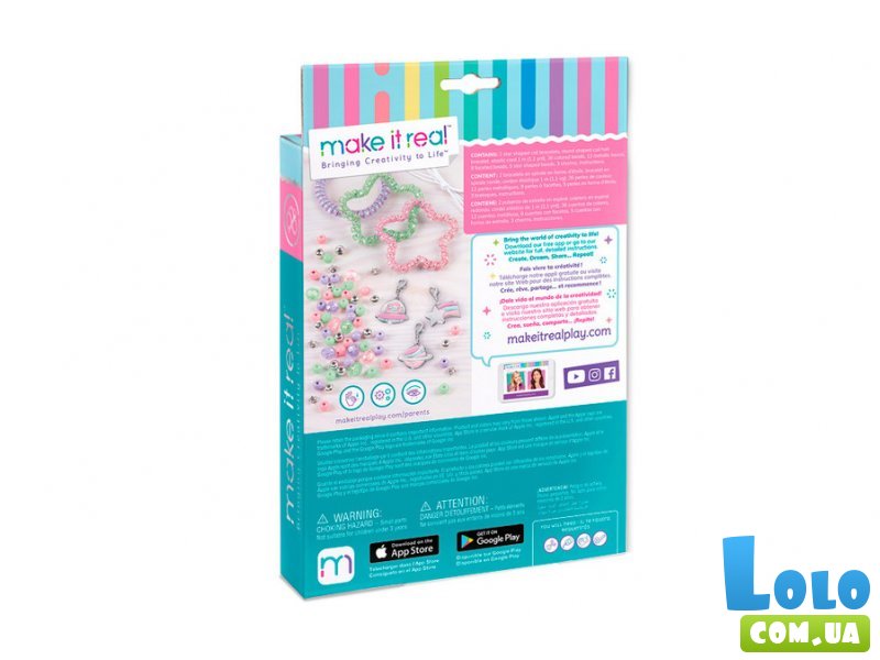 Набор для создания шарм-браслетов Сверкающие спиральки, Make it Real