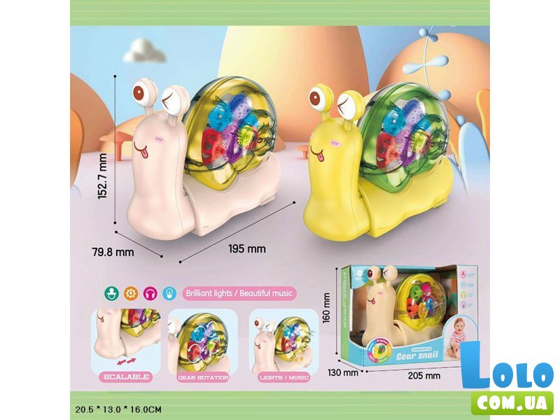Музыкальная игрушка Улитка (в ассортименте)