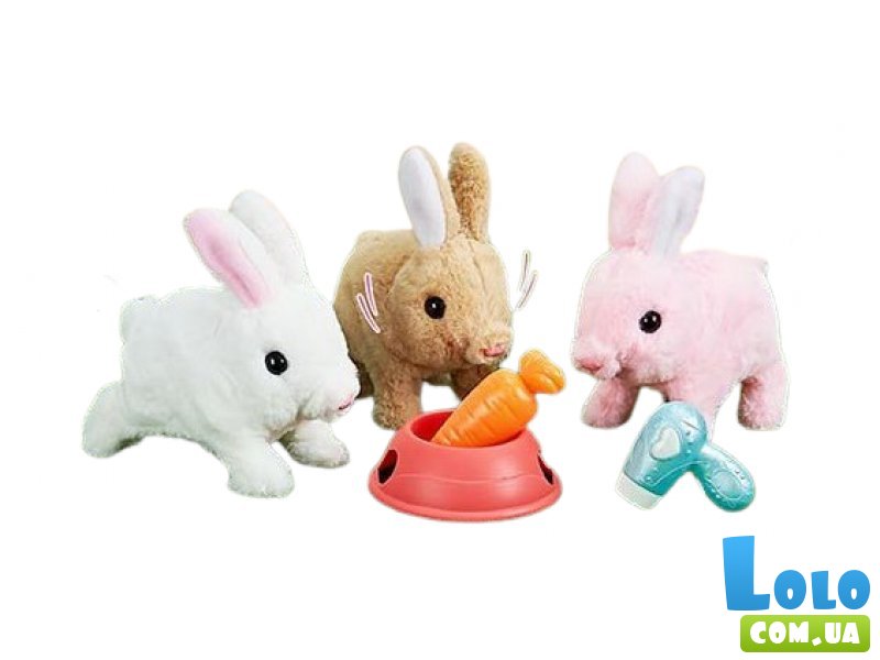 Мягкая интерактивная игрушка Кролик (в ассортименте)