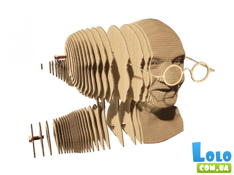 Картонный 3D пазл Махатма Ганди, Cartonic, 123 эл.