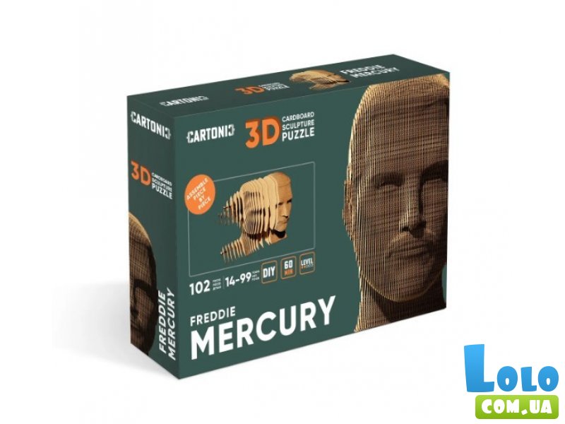 Картонный 3D пазл Фредди Меркьюри, Cartonic, 102 эл.