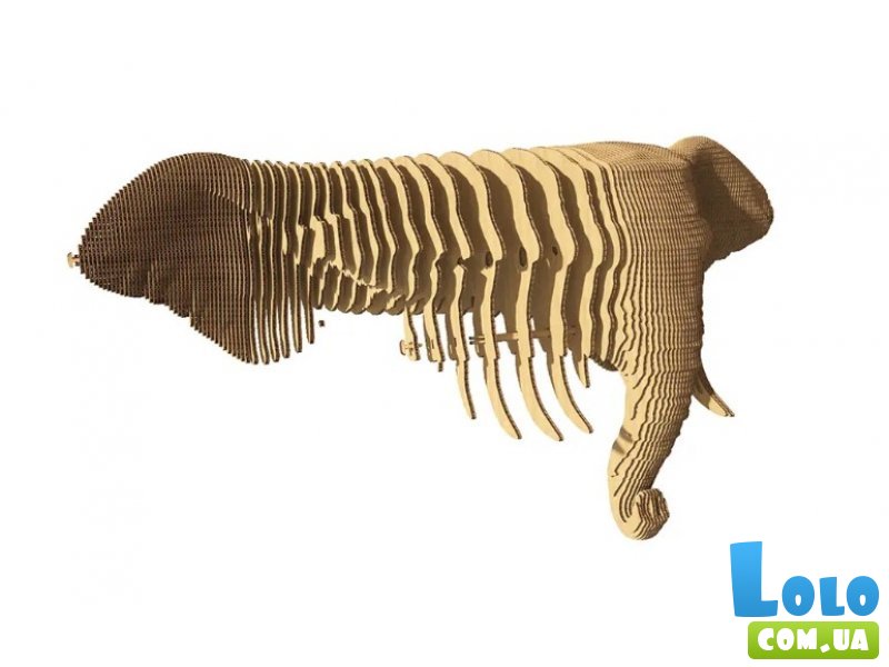 Картонный 3D пазл Слон, Cartonic, 158 эл.