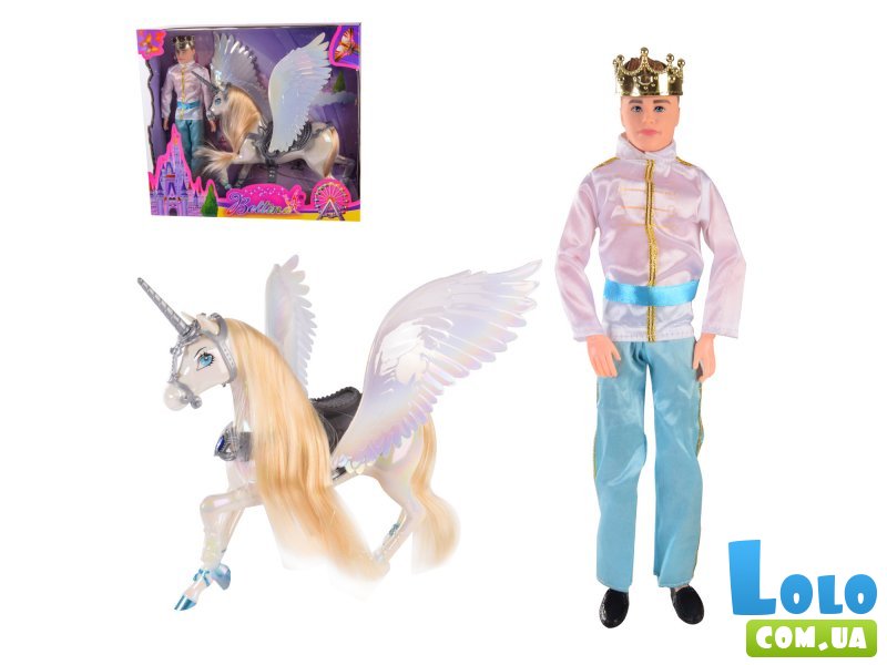 Кукла Кен с единорогом