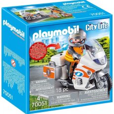 Конструктор Мотоцикл МЧС, Playmobil (70051), 18 дет.