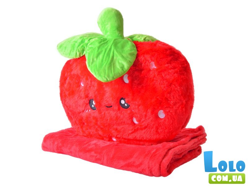 Мягкая игрушка Клубника с пледом, 40 см