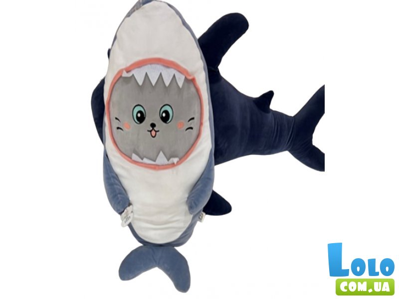 Мягкая игрушка Кот в акуле, 75 см