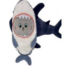 Мягкая игрушка Кот в акуле, 75 см