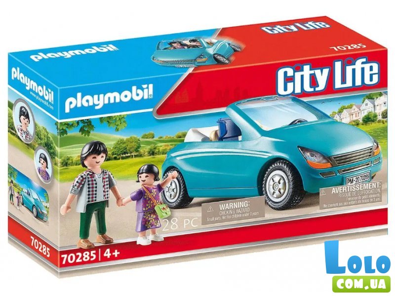 Конструктор Семья с машиной, Playmobil (70285), 28 дет.