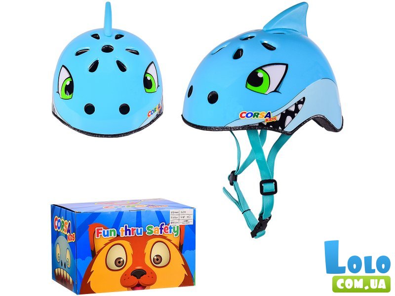 Шлем защитный детский, 50-54 см (синий)