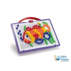 Мозаика с доской 22х16 см Quercetti (0922-Q), 140 шт