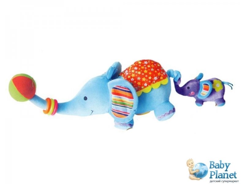 Развивающая игрушка Biba Toys "Счастливые слоники: мама и малыш" (375MC)