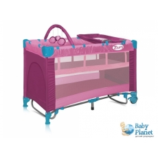Кроватка-манеж Bertoni Zippy 2 Layers Plus Rocker Pink (розовая )