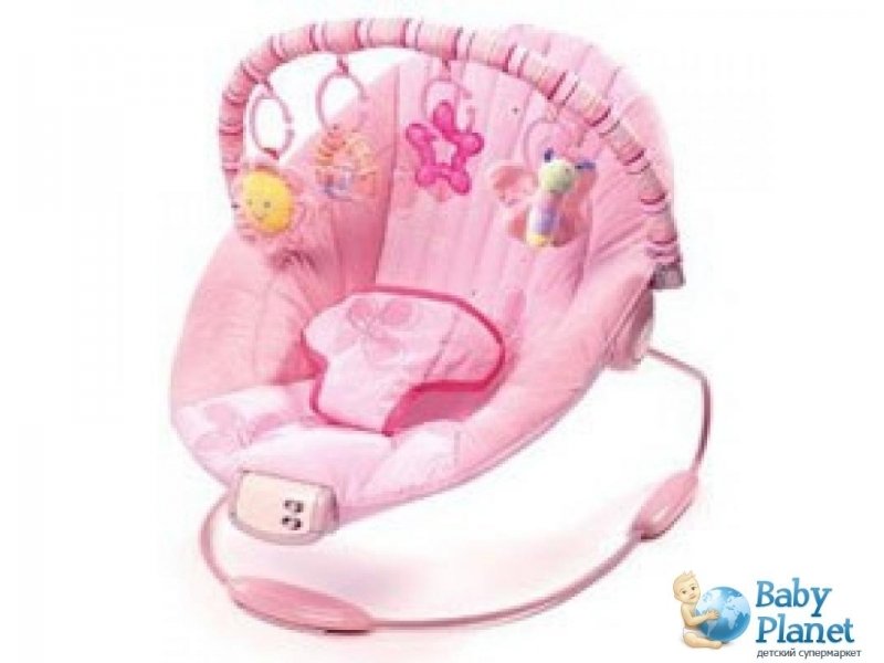 Музыкальная кресло-качалка Bright Starts Melodies Bouncer Pretty in Pink 6911 (розовая)