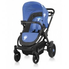 Универсальная коляска 2 в 1 Bertoni Modena Grey&Blue Babies (серая с синим)