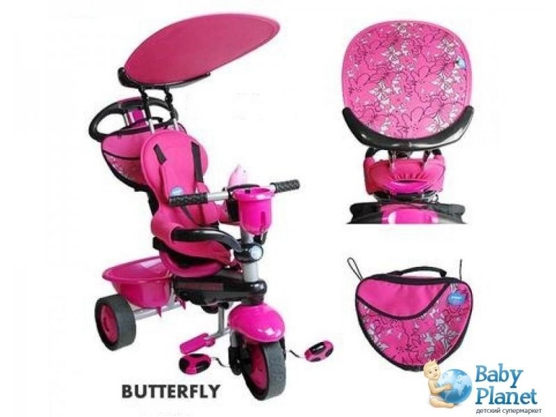 Велосипед трехколесный Smart Trike Zoo "Бабочка" (розовый)