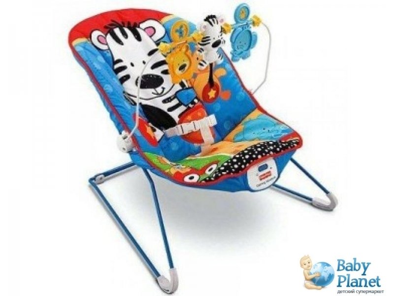 Кресло-шезлонг Fisher-Price W2201 (синее с красным)