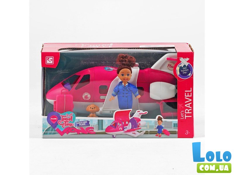 Кукла Стюардесса с самолетом
