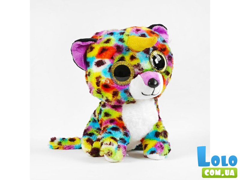 Мягкая игрушка глазастик Леопард-единорог, 21 см