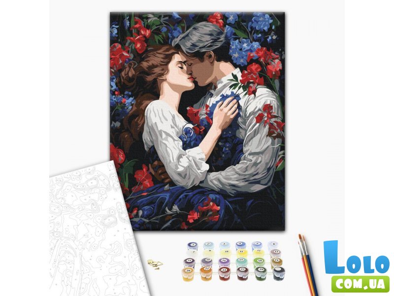 Картина по номерам Поцелуй в цветущем саду, Brushme (40х50 см)