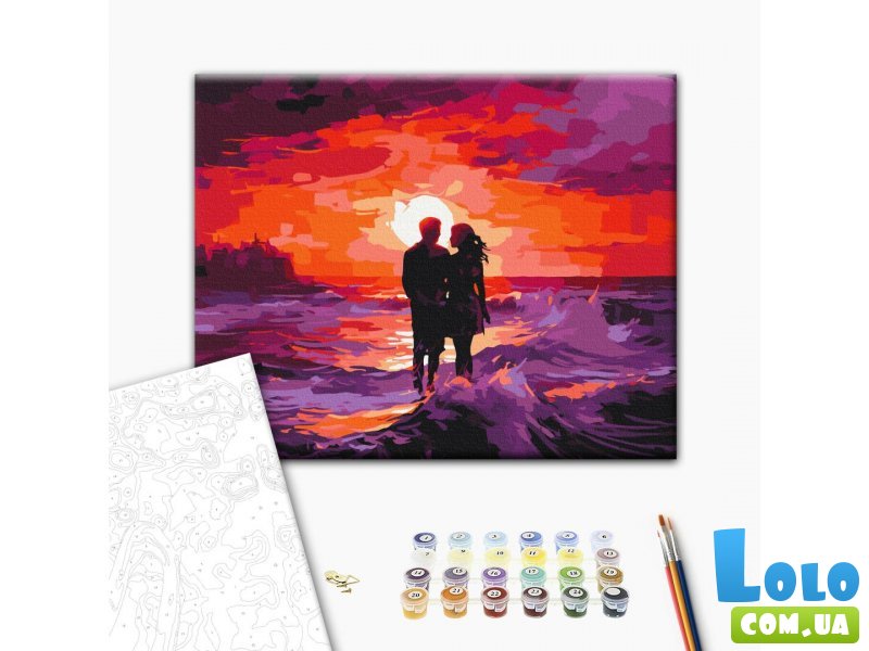Картина по номерам Пурпурный закат, Brushme (40х50 см)