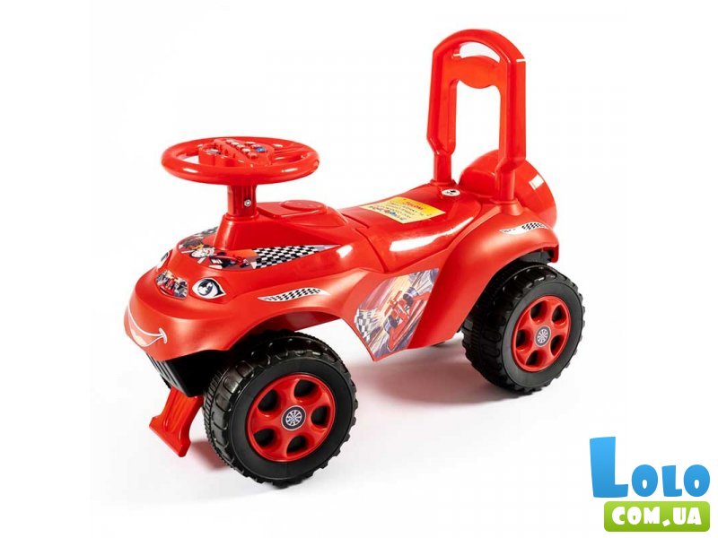 Автомобиль для прогулок – толокар с музыкальным рулем, Doloni Toys (красный)