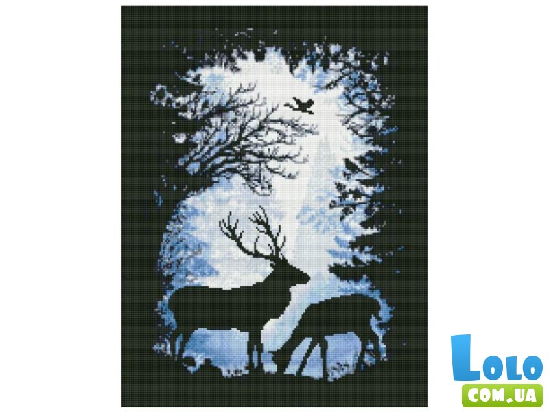 Алмазная мозаика Пара оленей, Strateg (50х60 см)