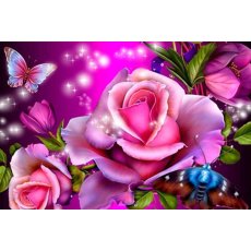 Алмазная мозаика Цветы, TK Group (30х20 см)