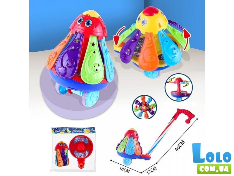 Каталка на палочке Осьминог (в ассортименте)