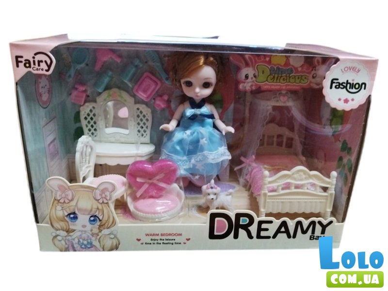 Набор мебели Спальня с куклой и аксессуарами