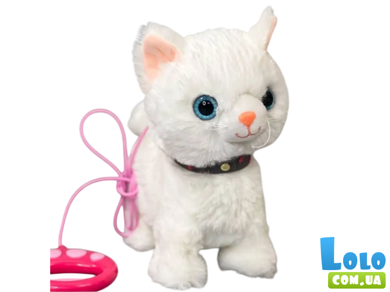 Мягкая игрушка Котик на поводке (в ассортименте)