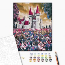 Картина по номерам Замок в полевых цветах, Brushme (40х50 см)