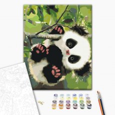Картина по номерам Игривая панда, Brushme (30х40 см)