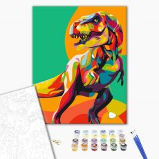 Картина по номерам Радужный тиранозавр, Brushme (40х50 см)