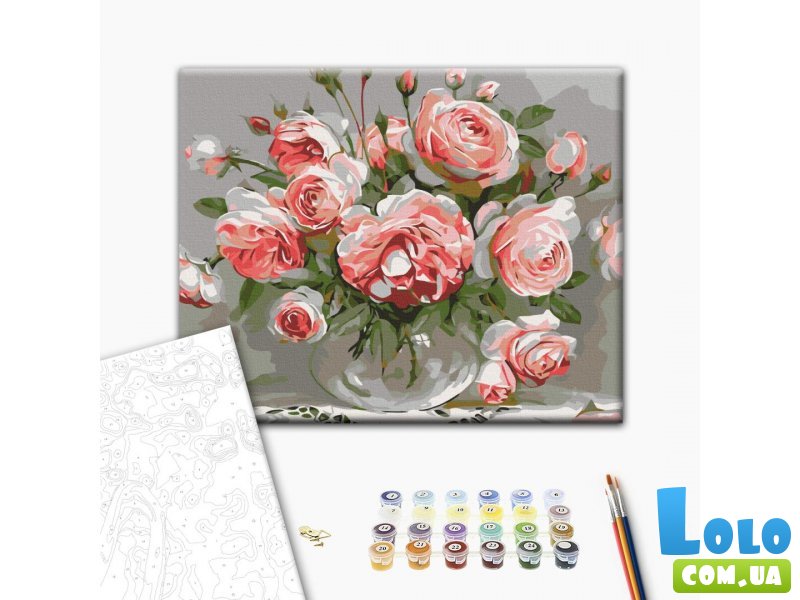 Картина по номерам Розы на столике, Brushme (30х40 см)