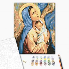 Картина по номерам Мария и Иисус, Brushme (30х40 см)