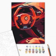 Картина по номерам За рулем Ferrari, Brushme (40х50 см)