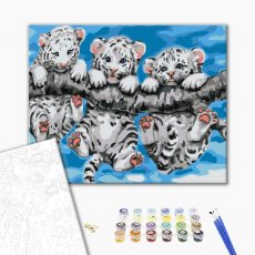 Картина по номерам Маленькие тигрята, Brushme (40х50 см)