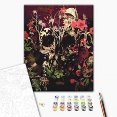 Картина по номерам Череп в сухоцветах, Brushme (40х50 см)