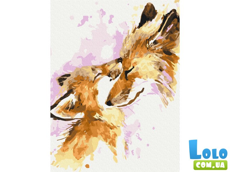 Картина по номерам Любящие лисички, Brushme (30х40 см)